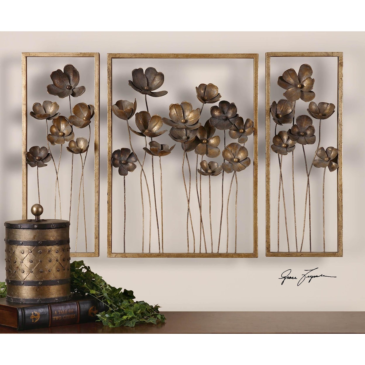 Uttermost Alternative Wall Decor Metal Tulips Set of 3