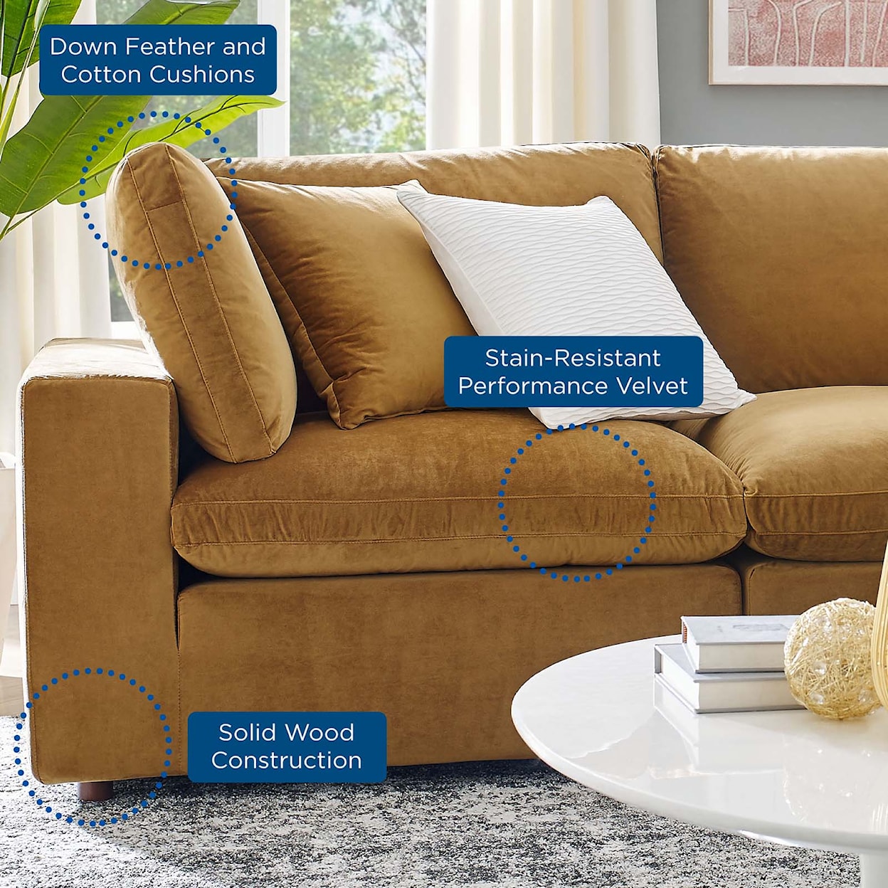 Modway Commix 6-Piece Sectional Sofa