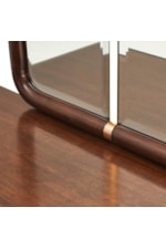 Michael Amini Mason Park Modern Beveled Dresser Mirror with LED Lighting