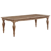 Cottage Style Dining Table with Leaf 18" Leaf