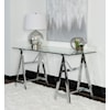 Powell Wynn Trestle Desk Chrome