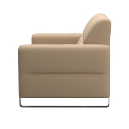 2-Seater Loveseat with Steel Arms