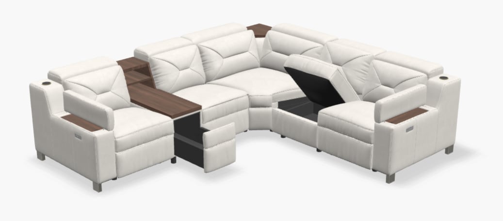 5-Seat Chaise Sectional with Storage