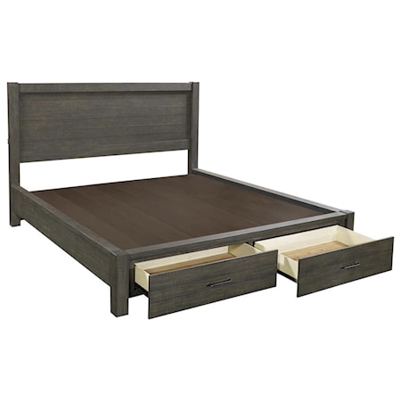 Queen Storage Panel Bed