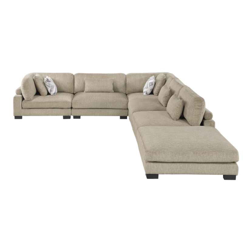 Homelegance Tinley 6-Piece Sectional Sofa with Ottoman