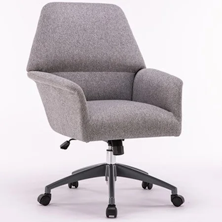 Contemporary Grey Fabric Desk Chair