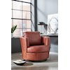 Best Home Furnishings Tina Mid-Century Modern Swivel Barrel Chair