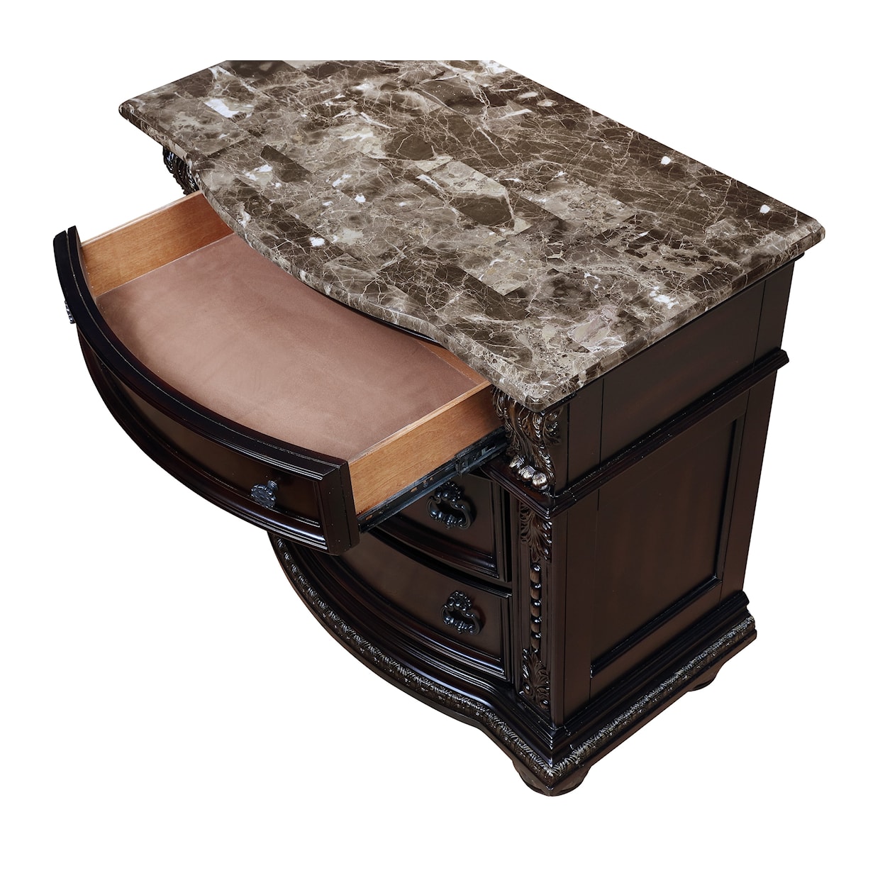 Crown Mark Stanley 3-Drawer Nightstand