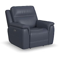 Casual Power Recliner with Power Headrest & Lumbar