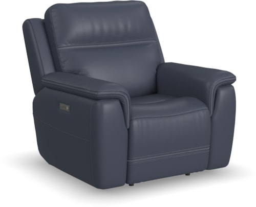 Casual Power Recliner with Power Headrest & Lumbar