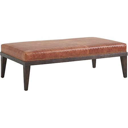 Neiman Leather Cocktail Ottoman