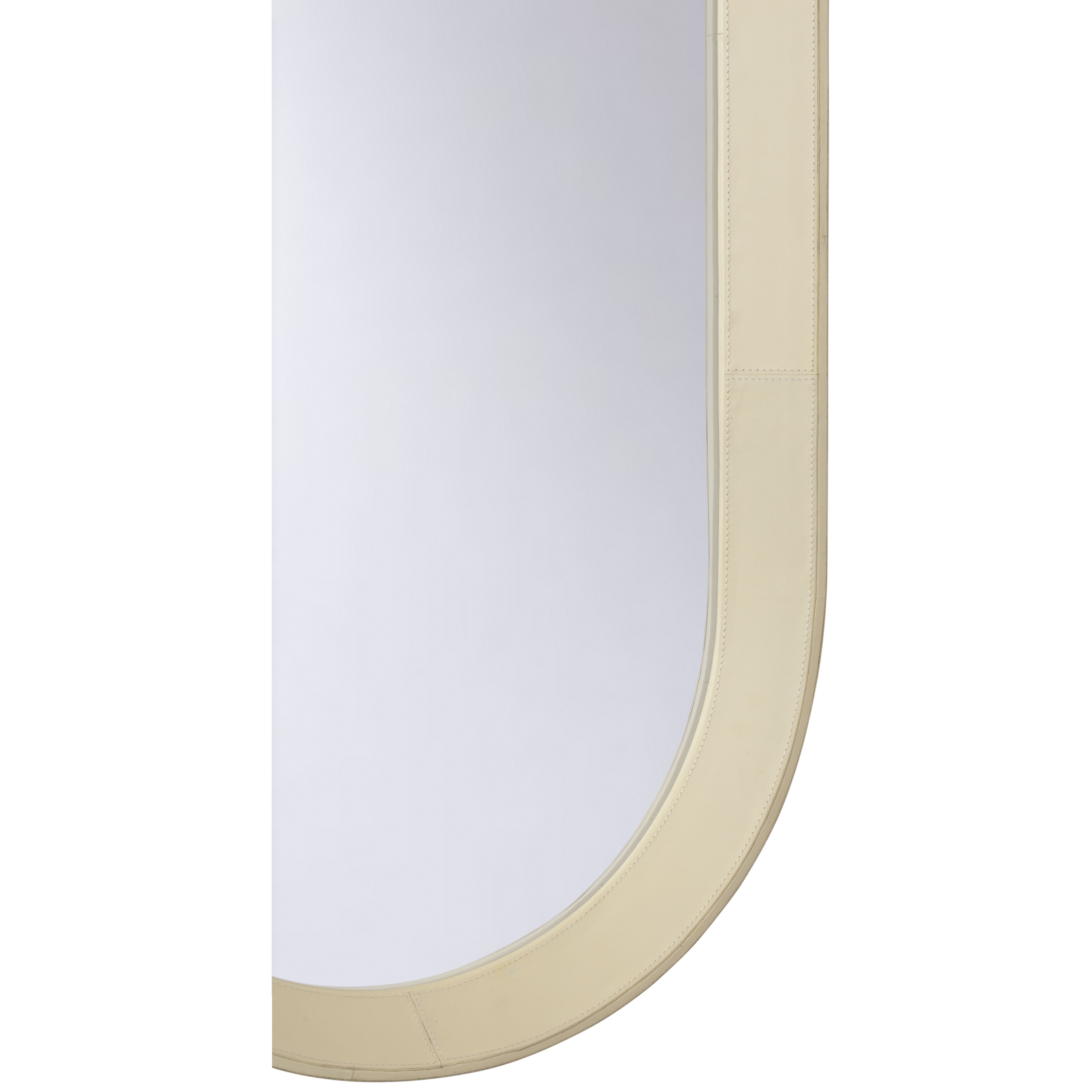 Chelsea House Chelsea House Misc Oval Leather Mirror