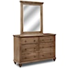 Durham Furniture Millcroft Double Dresser and Mirror Set