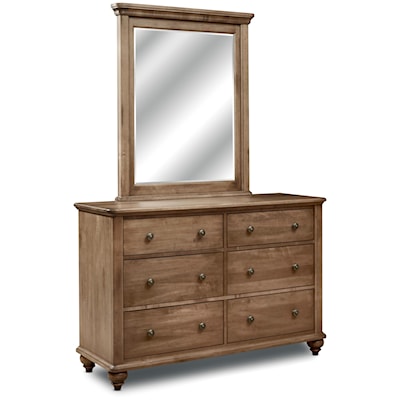 Durham Furniture Millcroft Double Dresser and Mirror Set