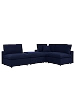 Modway Commix Commix Down Filled Overstuffed 5-Piece Armless Sectional Sofa