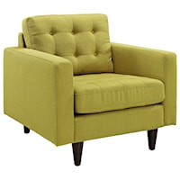 Empress Contemporary Upholstered Accent Arm Chair - Wheatgrass