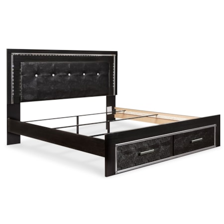 King Panel Bed with Storage