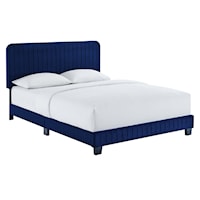 Channel Tufted Performance Velvet Full Platform Bed