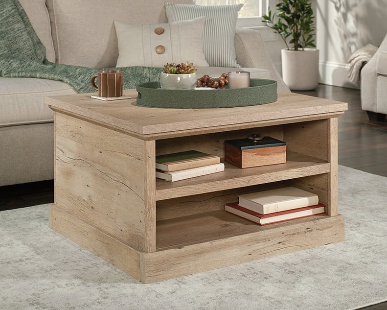 Sauder Aspen Post Coffee Table with Large Storage Drawer