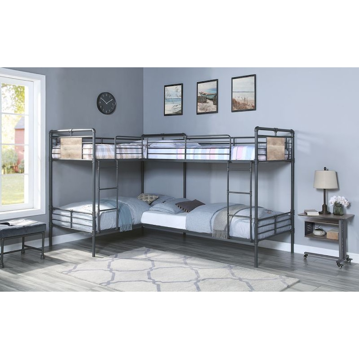 Acme Furniture Cordelia Twin Cornered Bunk Beds
