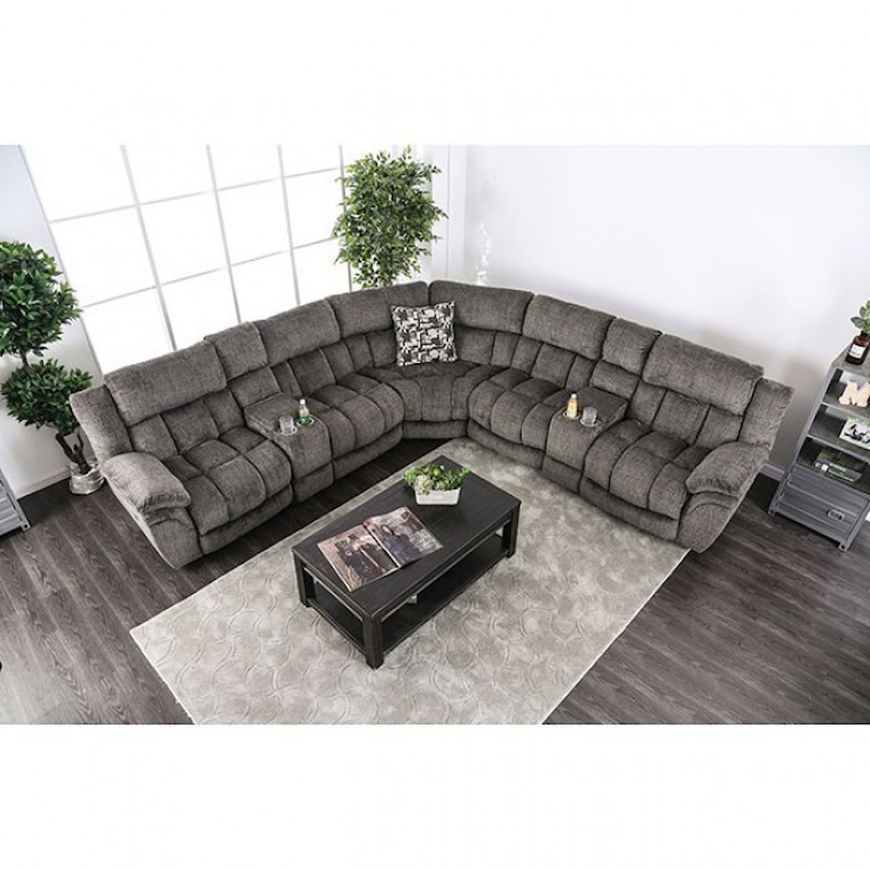 Furniture of America Irene Sectional Sofa