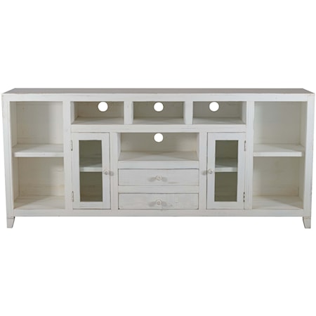 Transitional Console with Multiple Storages Options