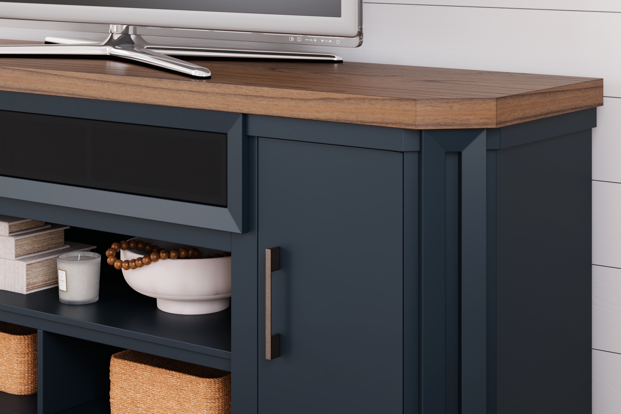 Signature Design by Ashley Landocken XL TV Stand W/ Fireplace Option