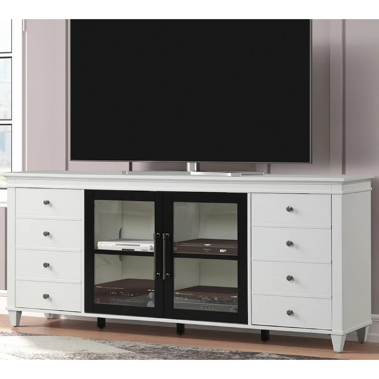 Paramount Furniture Domino 84-Inch Entertainment Console with Storage