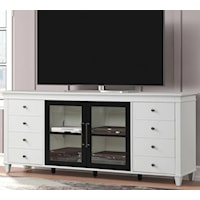 Contemporary 84" Entertainment Console with Storage