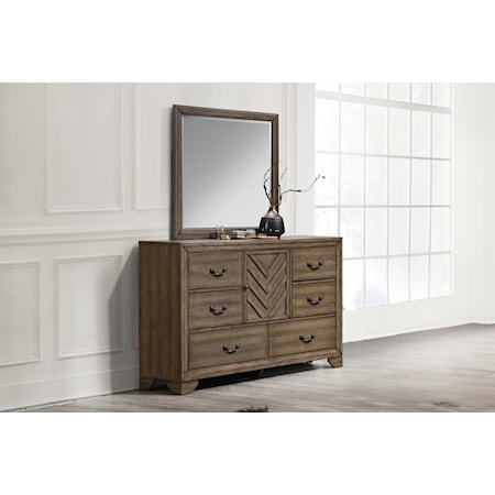 8-Drawer Dresser with Mirror