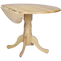 42" Round Drop Leaf Pedestal Table