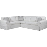 Transitional 2-Piece Corner Sectional with Slipcover
