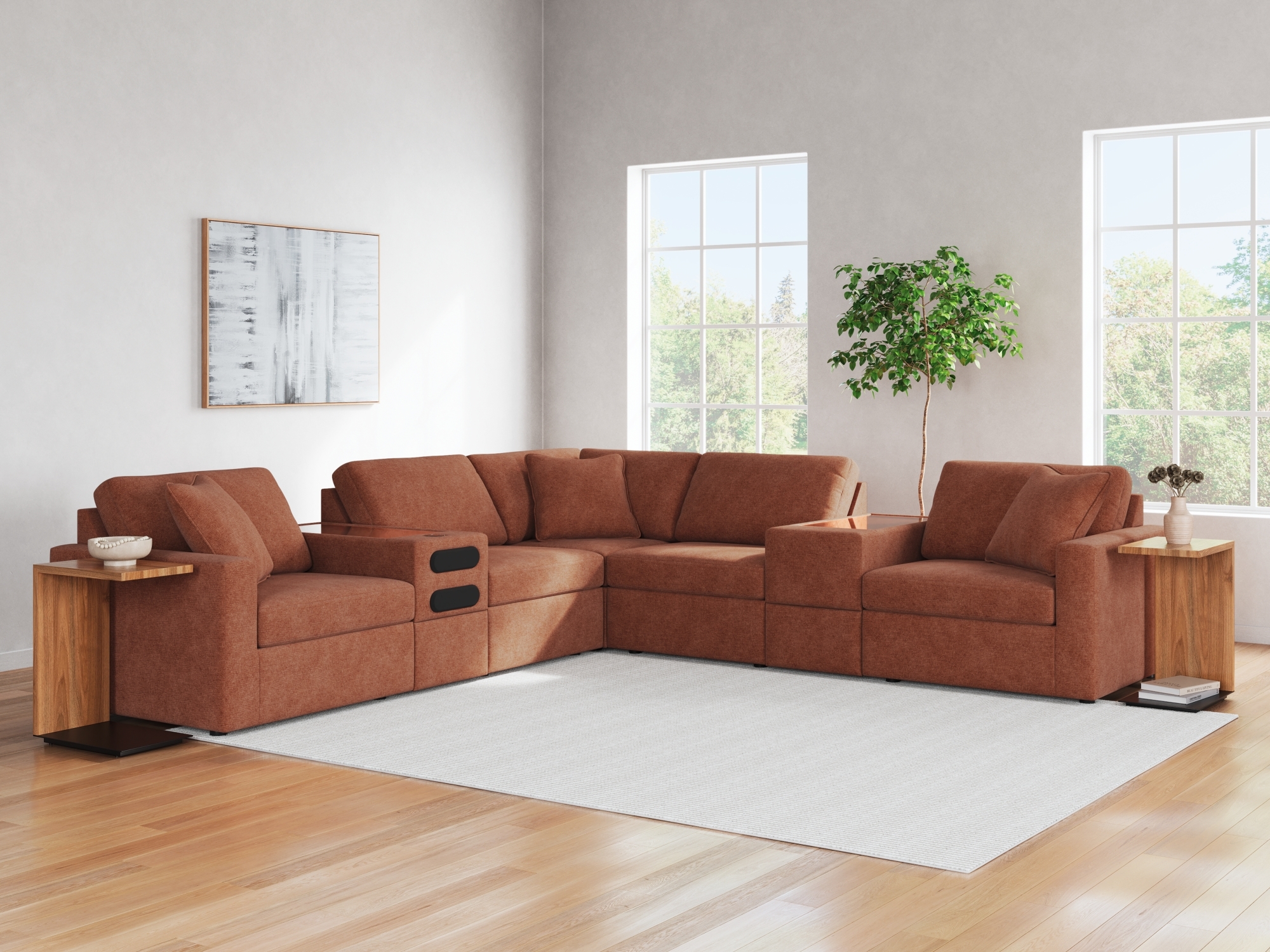 Signature Design by Ashley Modmax 7-Piece Balanced Sectional