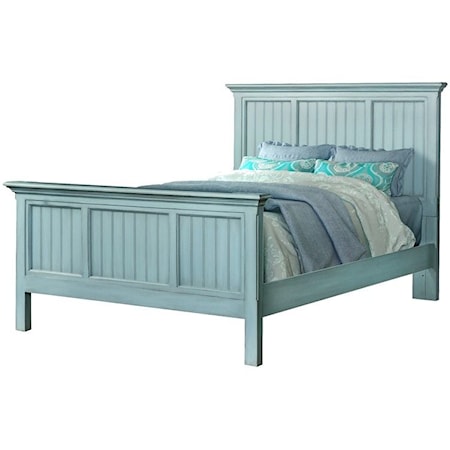 Queen Panel Bed - Bleu