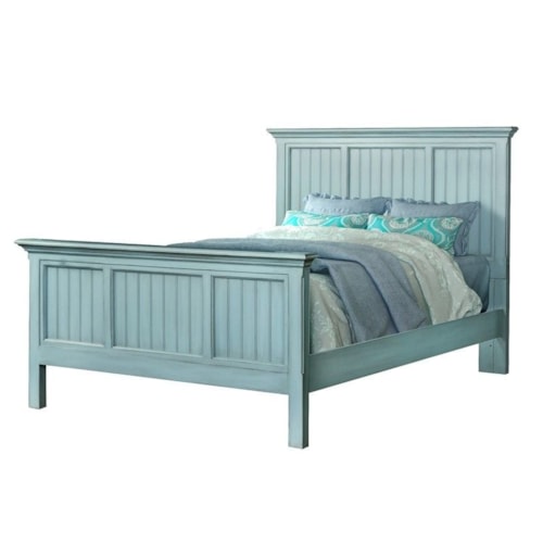 Monaco Coastal Queen Panel Bed - Bleu