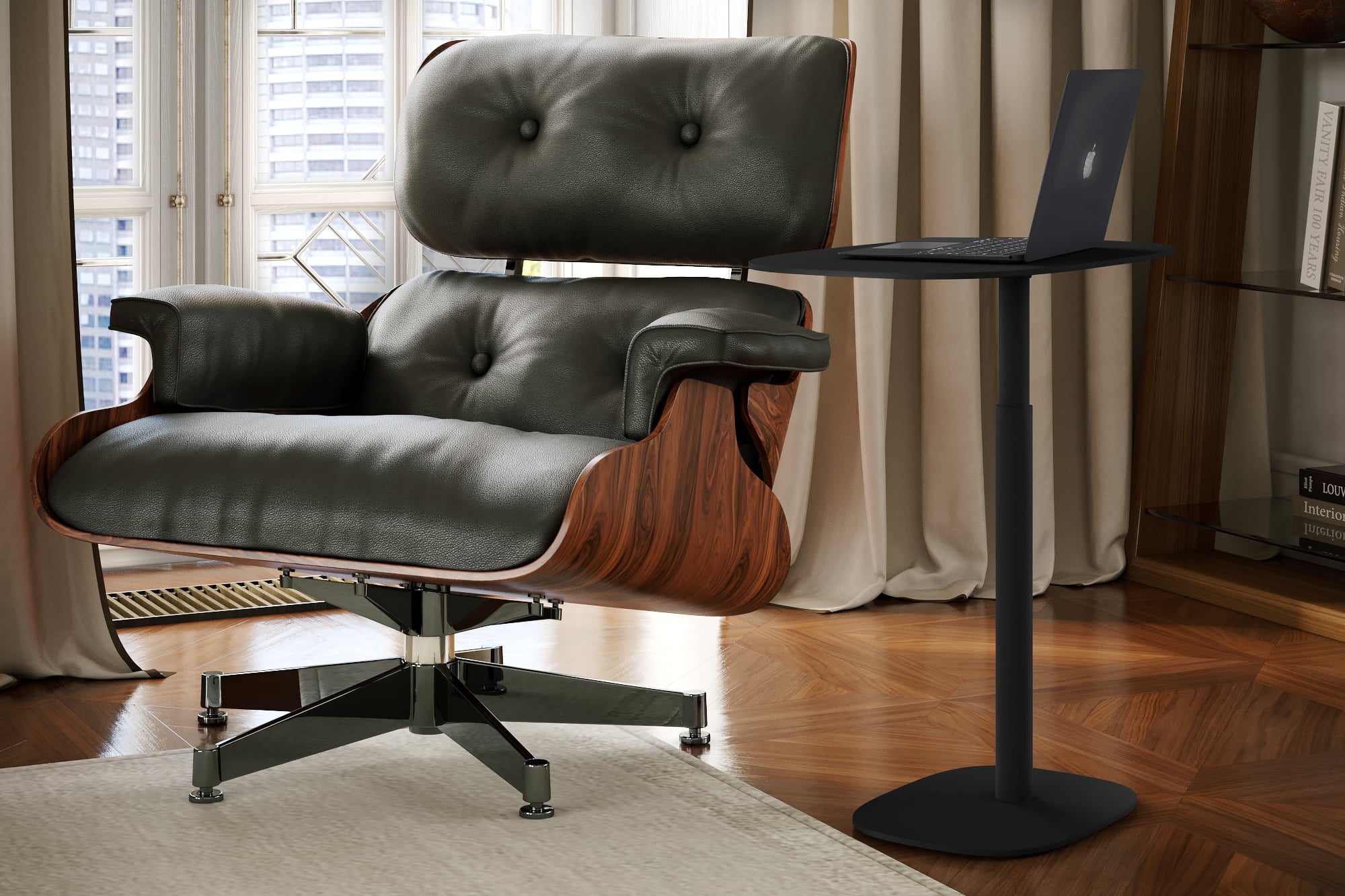 BDI Serif Lift Top Laptop Table