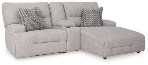 3-Piece Power Reclining Sectional Sofa With Chaise