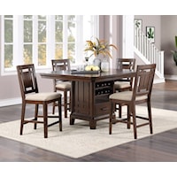 Transitional 4-Piece Counter-Height Dining Set
