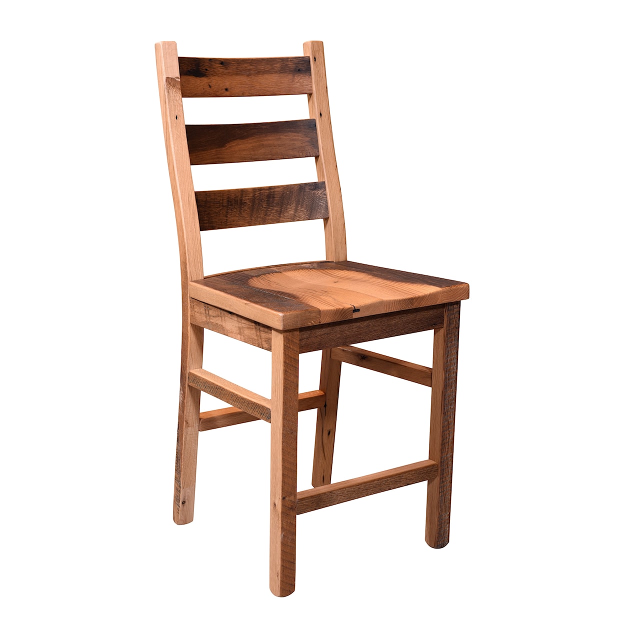 Urban Barnwood Furniture Bridgeport Ladderback Bar Side Chair 24"