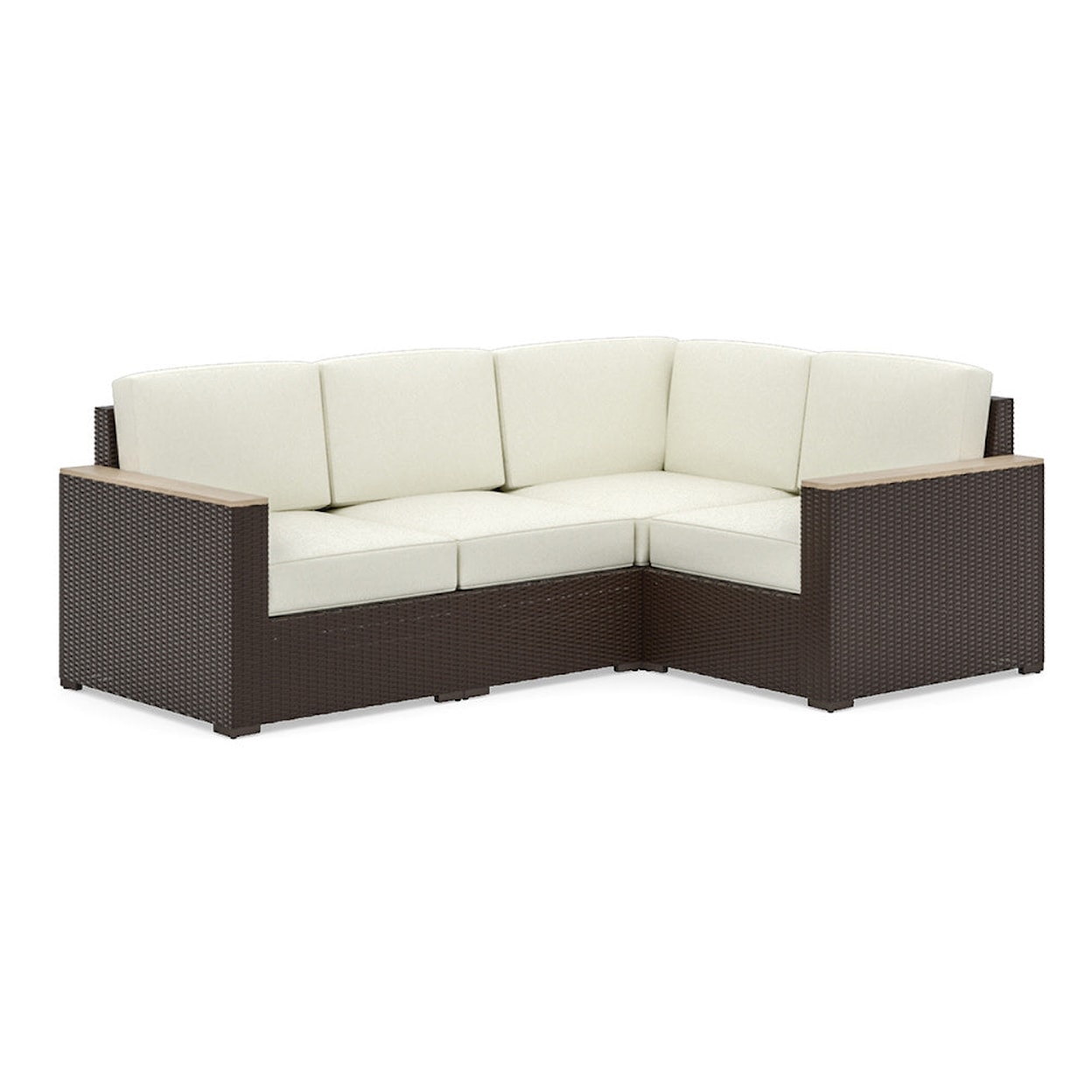 homestyles Palm Springs Outdoor Sectional and Ottoman Set