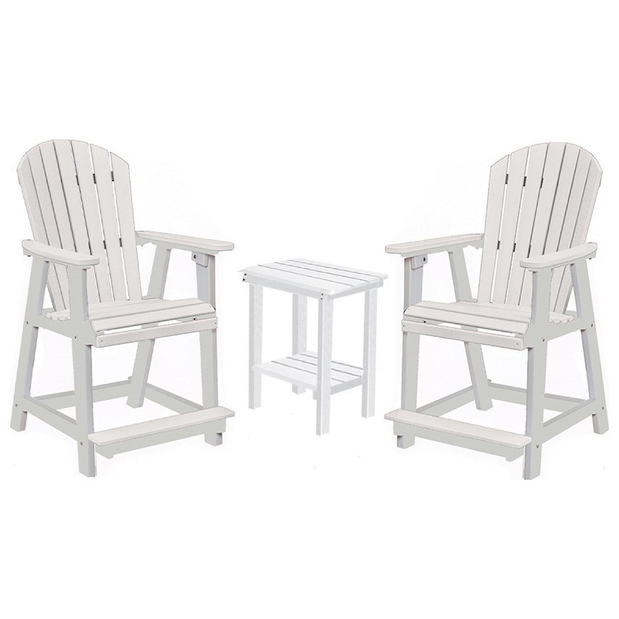 Berlin Gardens Accessories End Table and Chairs Set