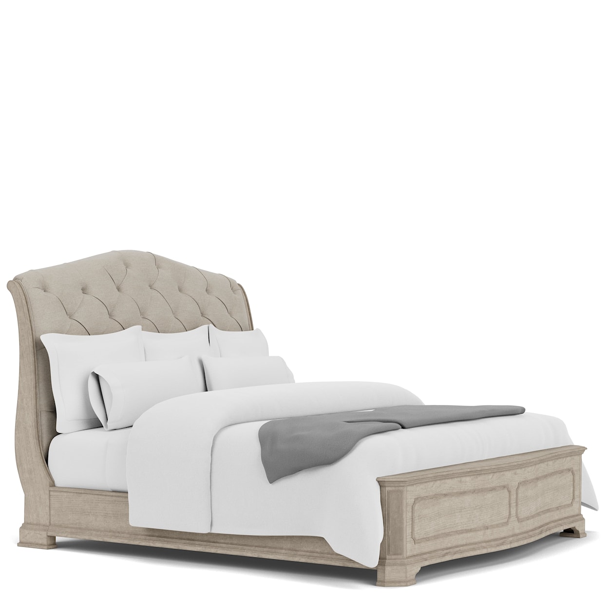 Riverside Furniture Kensington King Sleigh Bed with Upholstered Headboard