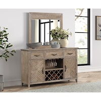 Rustic Tybee Server with Mirror