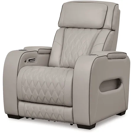 Power Recliner with Adj Headrest