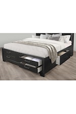 Global Furniture Jordyn Transitional Full Storage Bed with LED Lights