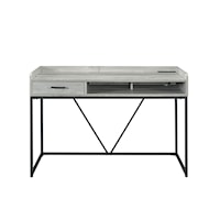 Contemporary Single Drawer Desk with USB and A/C Outlets