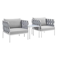 3-Piece  Sunbrella® Outdoor Patio Aluminum Seating Set