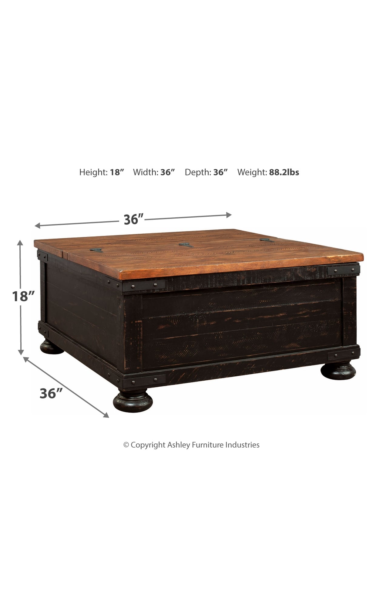 Signature Design by Ashley Valebeck Coffee Table and 2 Chairside End Tables