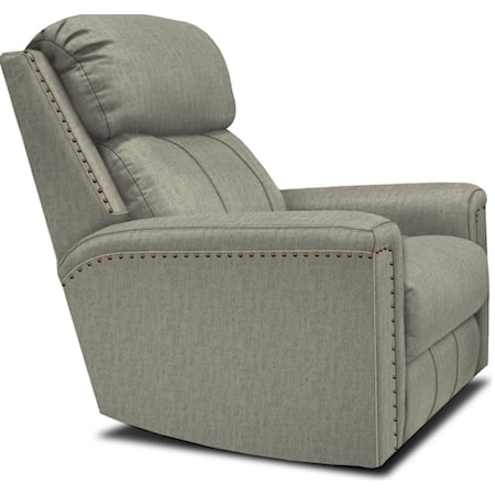 Transitional Minimum Proximity Recliner with Nailheads