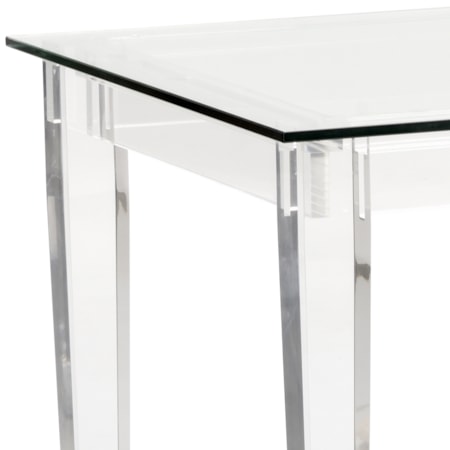 Acrylic Denver Desk - Silver
